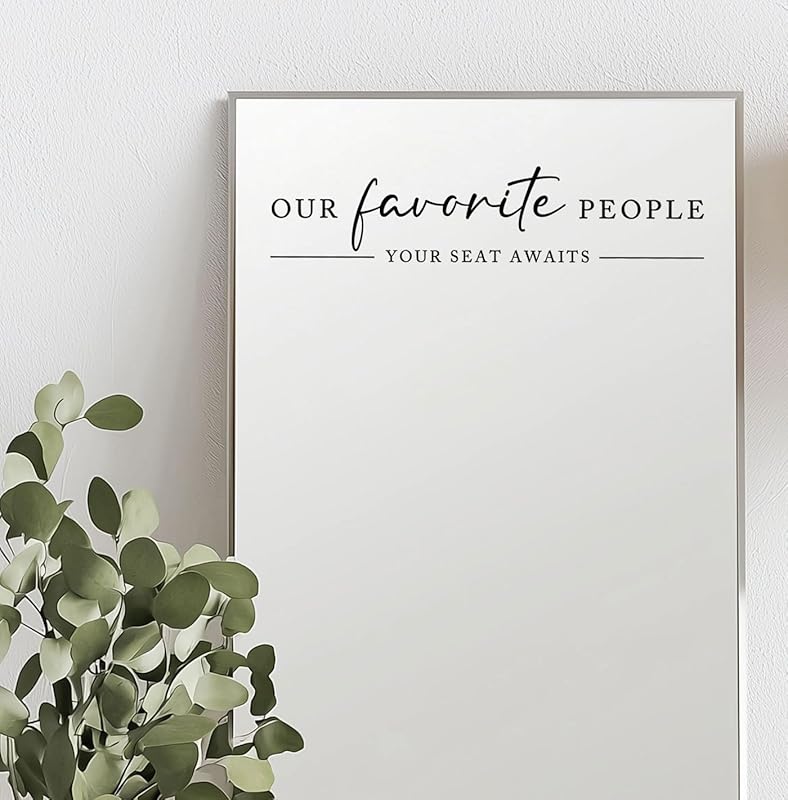 Our Favorite People Vinyl Decal, Find Your Seat Vinyl Decal, Wedding Sign Decal - Image 5