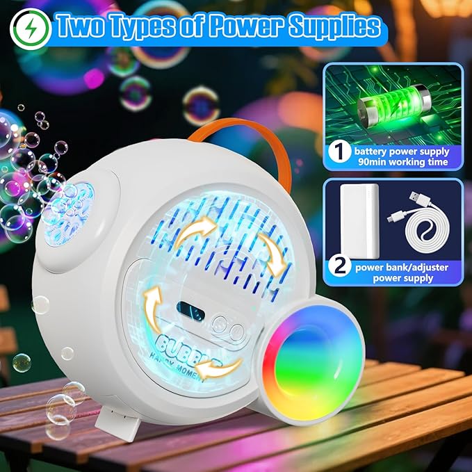 Bubble Machine for Kids Toddlers, Automatic Bubble Maker - Image 4