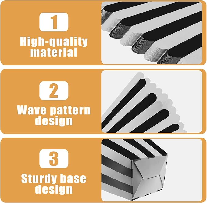 50 Pcs Popcorn Boxes Black and White Striped Cardboard Popcorn Container - Image 4