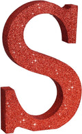 TONIFUL 8 Inch Red Glitter Letter S Table Centerpiece A-Z Red Birthday Party by TONIFUL