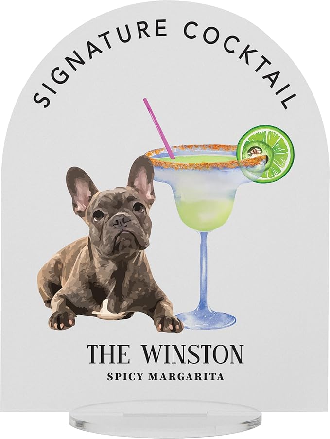 Pet Signature Drink Wedding Signs by Elation+Factory+Co.