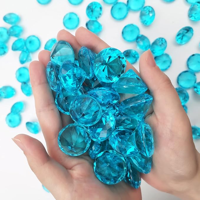 100Pcs Clear Acrylic Diamonds 25mm Wedding Table Scatters Gemstones Confetti - Image 5