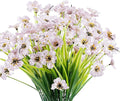 12 Bundles Artificial Flowers Outdoor UV Resistant Fake Flowers No Fade Plastic by JEMONG