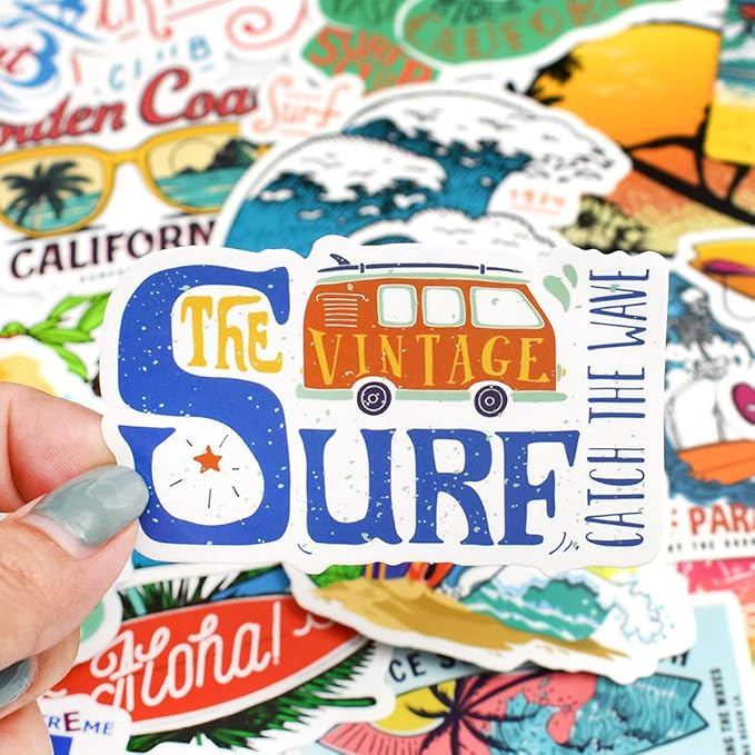 Surf Stickers for Teens Girls Boys Surfing Laptop Stickers for Water Bottles - Image 6