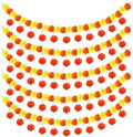 5 Pcs Diwali Artificial Marigold Garland by Adboros