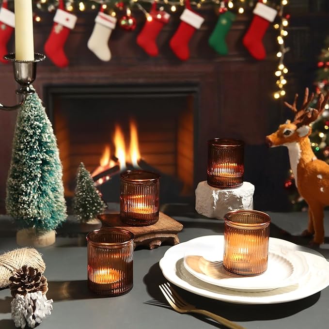 36pcs Amber Votive Candle Holders - Image 6
