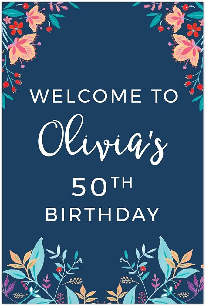 Andaz Press Personalized Extra Large Birthday Easel Board Party Sign, 12x18-inch by AndazPress