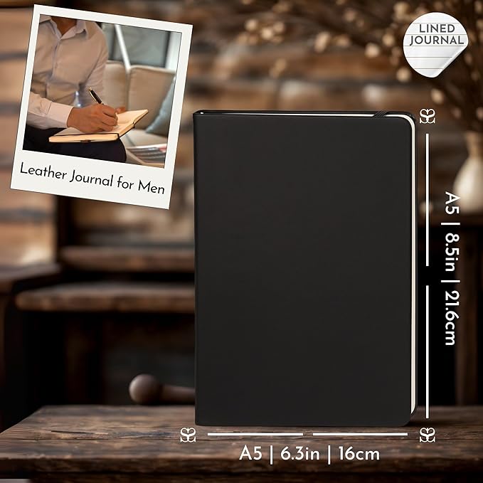SETTINI Journal Notebook for Writing, Vegan Leather Hardcover Notebook - Image 2