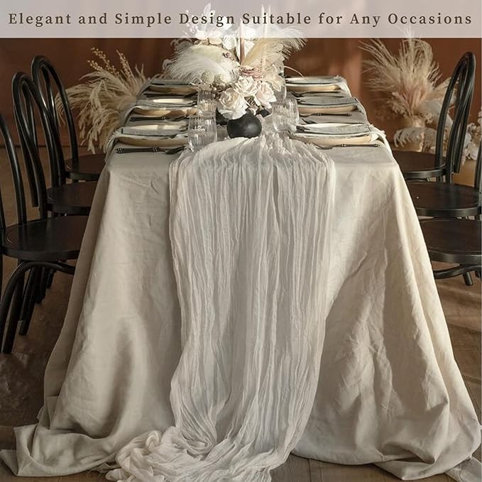 6 Pack Rose Brown Cheesecloth Table Runner 10FT Rustic Gauze Fabric Cheese - Image 7