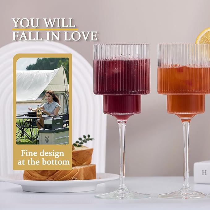 Plastic Goblets Wine Glasses - 12Oz Acrylic Wine Glasses Origami Unbreakable - Image 7