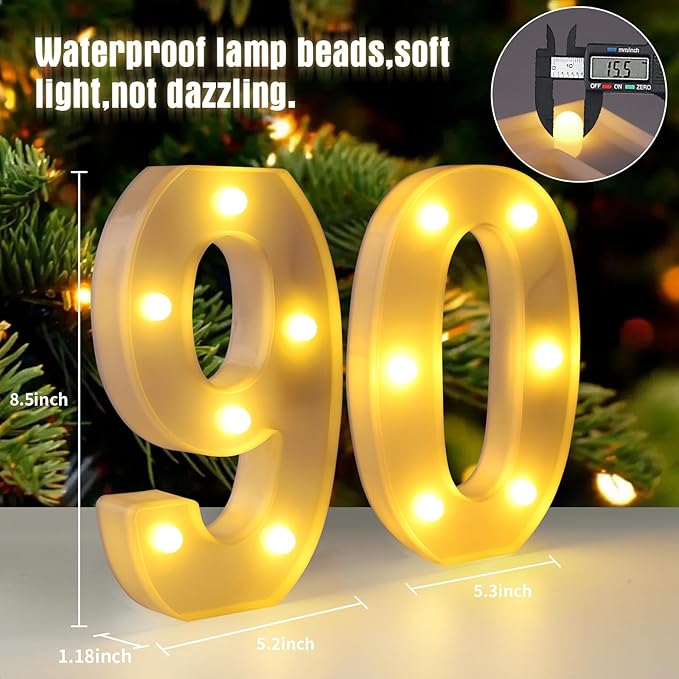 90th Birthday Decorations for Women Men, Happy 90 Birthday Decorations for - Image 2