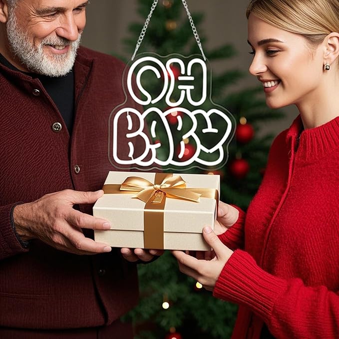 Oh Baby Neon Sign for Backdrop Wall Decor, Cute Decorative Lights, oh baby Neon - Image 9