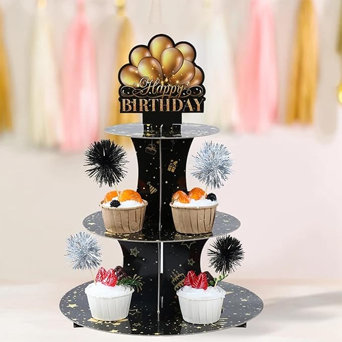 Ephlyn 30Pcs Foil Firework Cupcake Toppers Sparkles Fireworks Sticks Birthday - Image 6