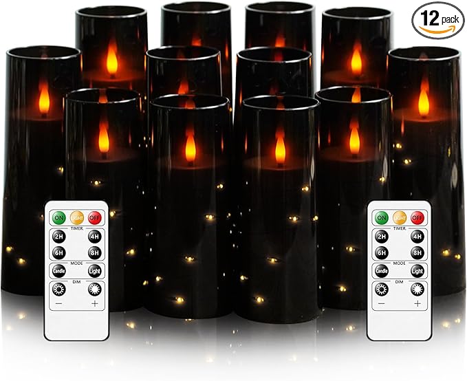 Flameless Candles with Embedded Star String by sasigeiaa