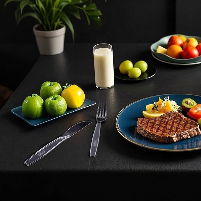SACATR 1000 Count Plastic Silverware Heavy Duty - Image 6