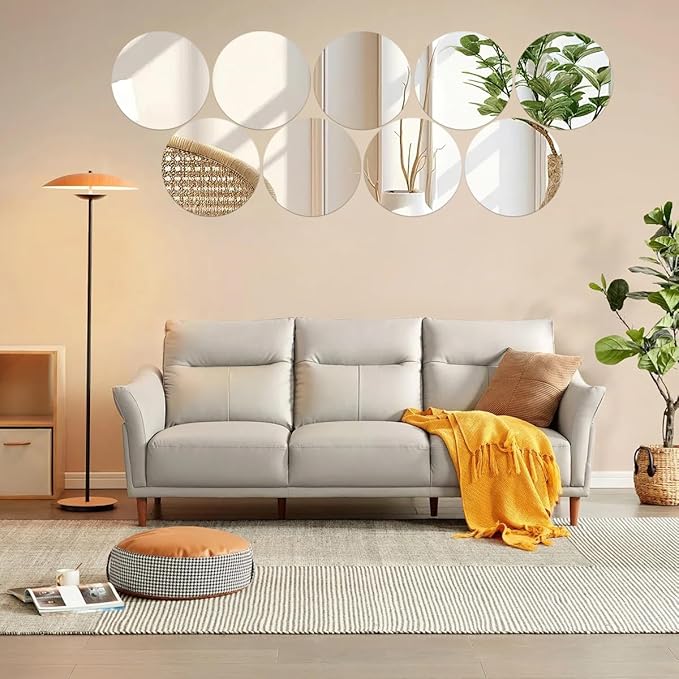 18 Pack Round Mirror Trays, Non Glass Acrylic Round Mirror Centerpieces - Image 4