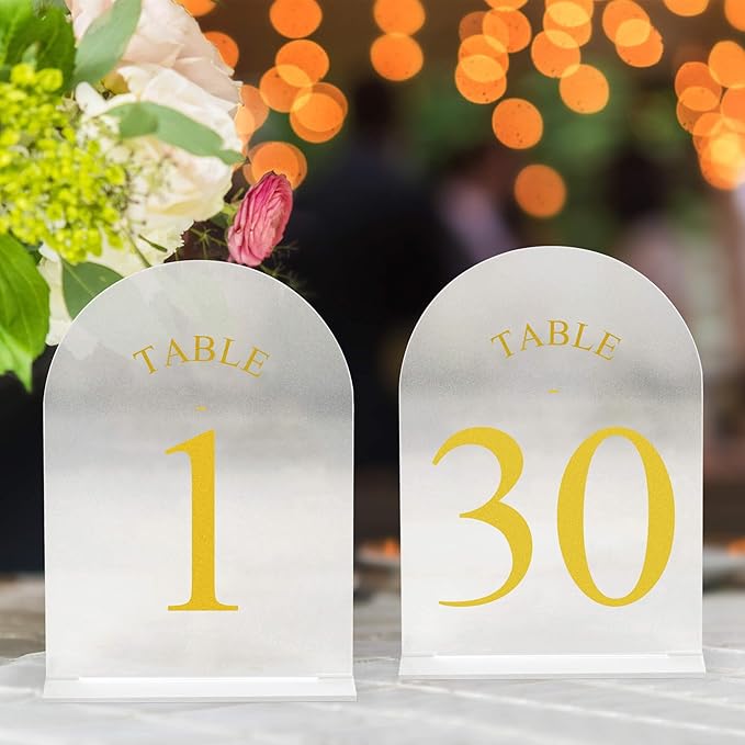 JOYIT Frosted Arch Wedding Table Numbers 1-30 by JOYIT