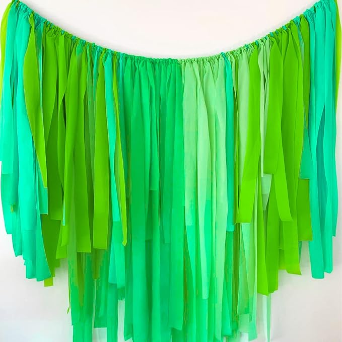 PartyWoo Crepe Paper Streamers 4 Rolls 328ft, Pack of Lime Green Crepe Paper - Image 2