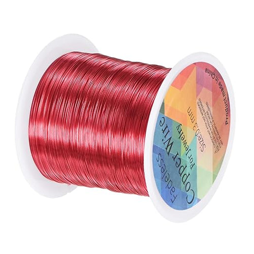 0.3mm Jewelry Wire, 28 Gauge 328FT Craft Wire Copper Beading Wire by MMETERXITY