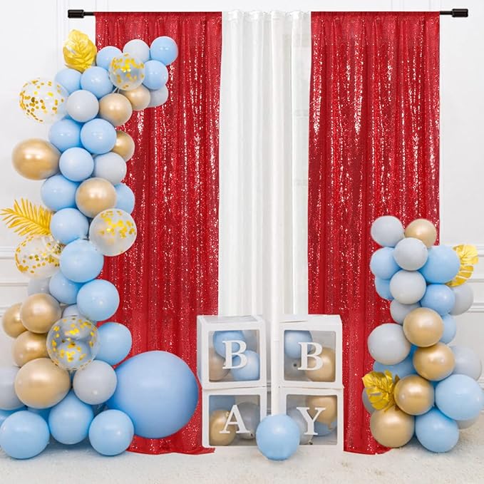 SquarePie Sequin Backdrop Curtain Non-Transparent Sparkly Background - Image 9