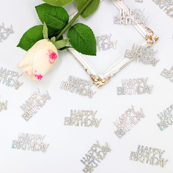 100PC Confetti Happy Birthday Table Decorations - Image 4