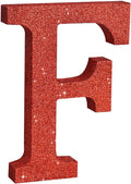 TONIFUL 8 Inch Red Glitter Letter F Table Centerpiece A-Z Red Birthday Party by TONIFUL