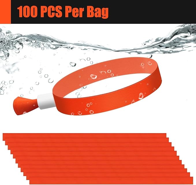Green-Power America 100 Pcs Cloth Event Wristbands, Event Wristbands, Colored - Image 4