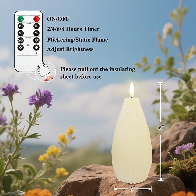 Silverstro Irregular Flameless Candles - Image 6
