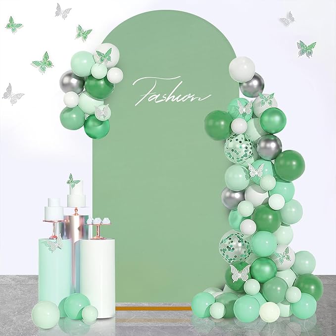 SoarDream Arch Backdrop Cover Sage Green Spandex Fitted 5FT Wedding Arch Covers by SoarDream
