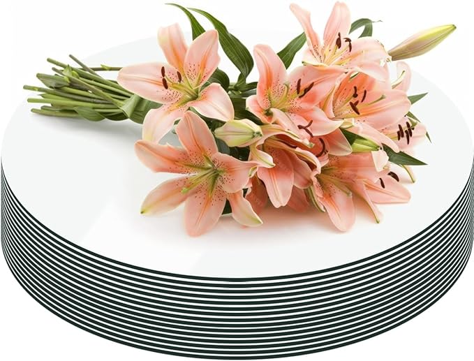 Round Mirror Centerpieces, Acrylic Circular Plates by Cunnikku