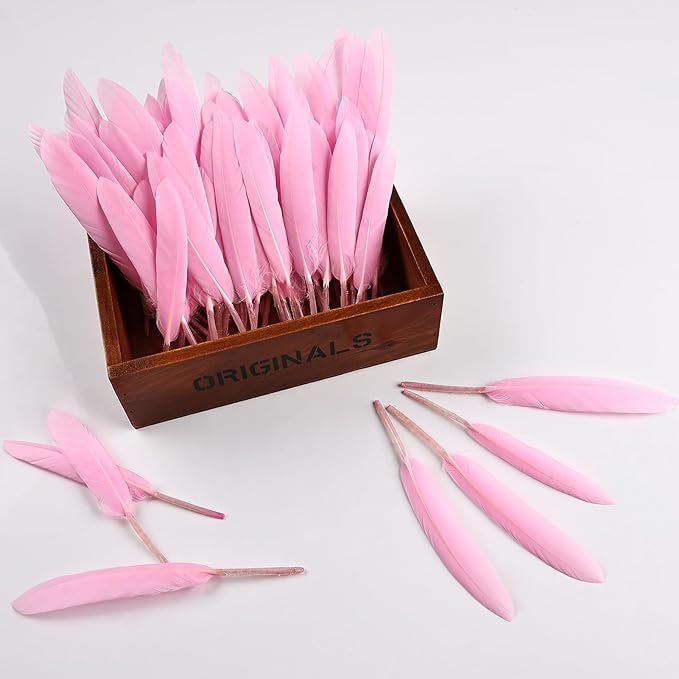FeelfunFeather 120pcs Goose Cochettes Feather Natural Bulk 4-6 inch 10-15cm - Image 4