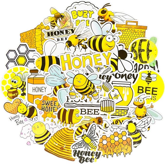 QTL Stickers for Kids Bee Stickers Laptop Stickers for Teens Girls Boys Honey by QTL