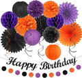 Black-Purple Orange Halloween Birthday Party-Decorations by Huglony