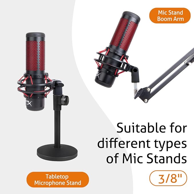SUNMON Mic Stand Adapter for 3/8" HyperX QuadCast Boom Arm - Image 4