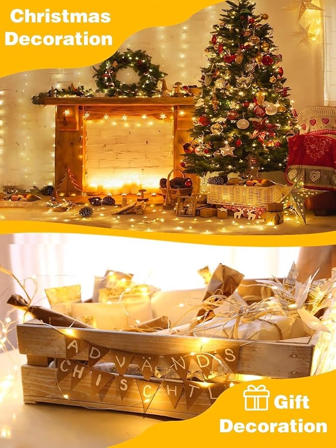 6 Pack Each 33FT 100LED Fairy Lights Battery Operated - Image 5