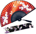 Amajiji Folding Hand Fan for Women, Chinese Japanese Vintage Style Bamboo Silk by Amajiji