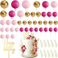MIAHART Ball Cake Toppers Boho Grass Cake Topper Ball Cake Insert Decoration by MIAHART