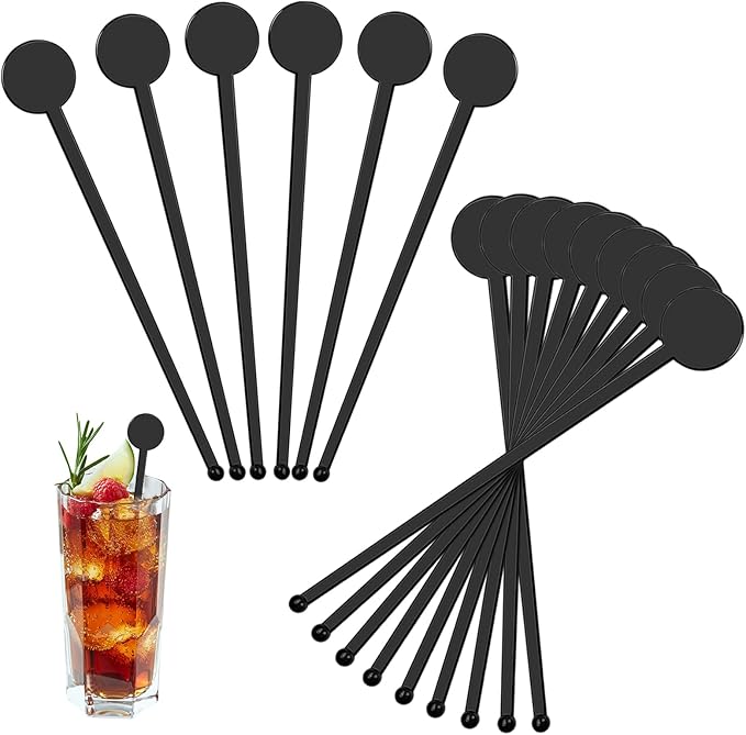 240Pcs Drink Stirrers Cocktail, 7 Inches Disposible Plastic Swizzle Sticks by Akamino