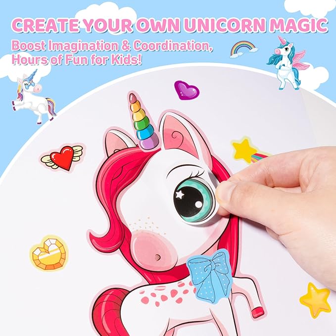 Aowplc 30 Sheets Make a Unicorn Stickers - Image 4