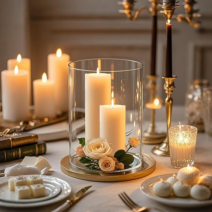 2Pcs Glass Cylinder Vases for Centerpieces - Image 5