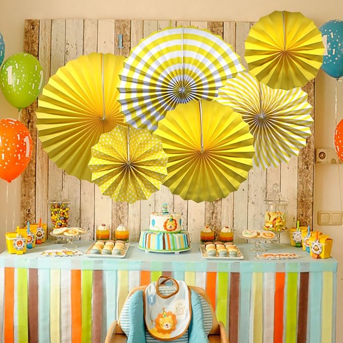 ADLKGG Party Hanging Paper Fans Set - Image 6