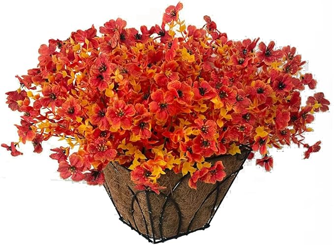 Faux Flower Daisy with Eucalyptus Leaves Fake Plants Greenery Boxwood Outdoor - Image 3