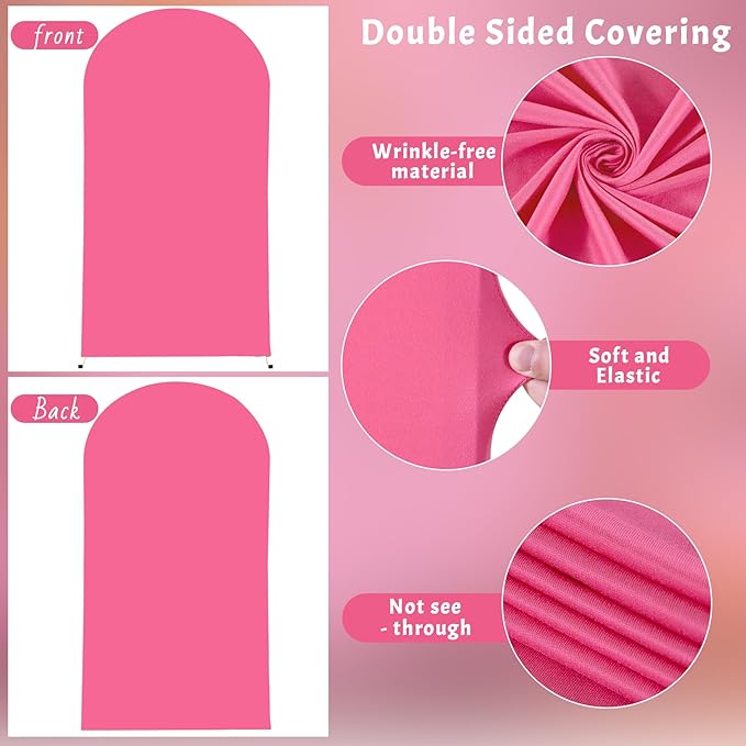 6.6FT Fuchsia Arch Backdrop Cover - Image 3