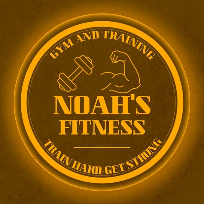 Custom Gym LED Sign – Personalized Color Changing Acrylic Wall Decor by Unknown
