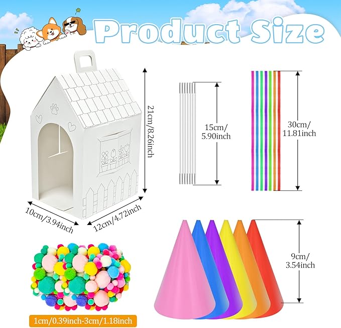 Cinrobiye 24 Sets Adopt a Puppy Party Favors DIY Dog Party Boxes Set Make Your - Image 2