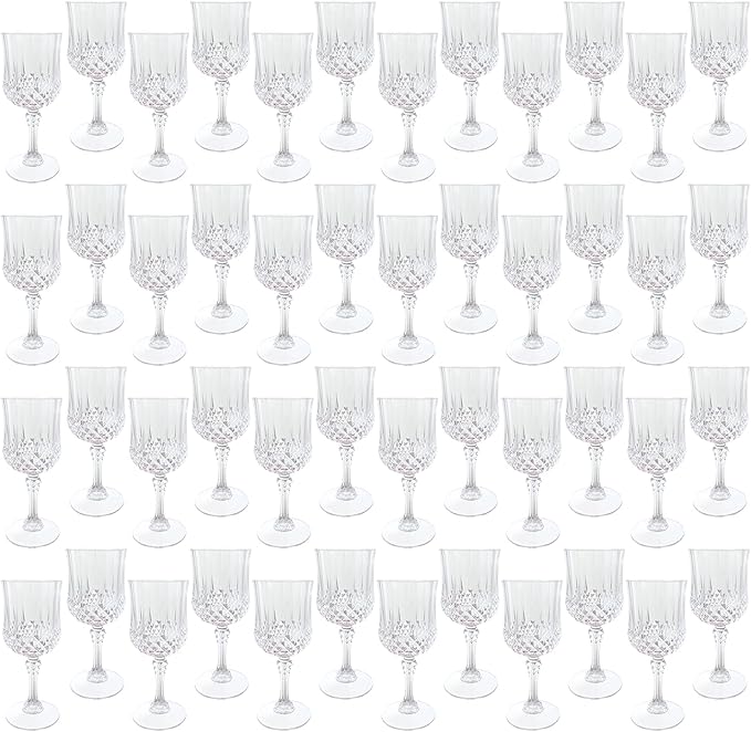 Plastic Wine Glasses，Plastic Goblets Vintage Style Cordial Drinking Glasses by LEYIQUCHAMPAGNEWINEGLASSES