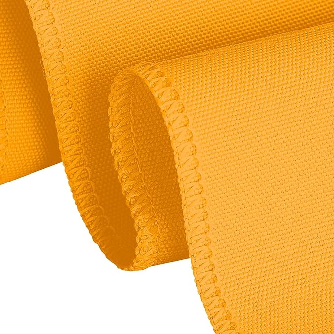LTC LINENS 5 Pack 120 Inch Round Tablecloth Orange - Image 4
