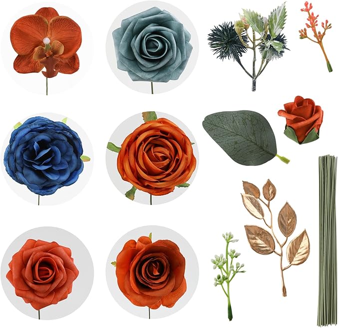 Artificial Flowers Combo for DIY Wedding Bouquets Combo Centerpieces - Image 6