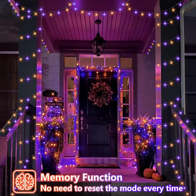 YEGUO 165ft 500 LED Halloween Lights Outdoor Waterproof - Image 5