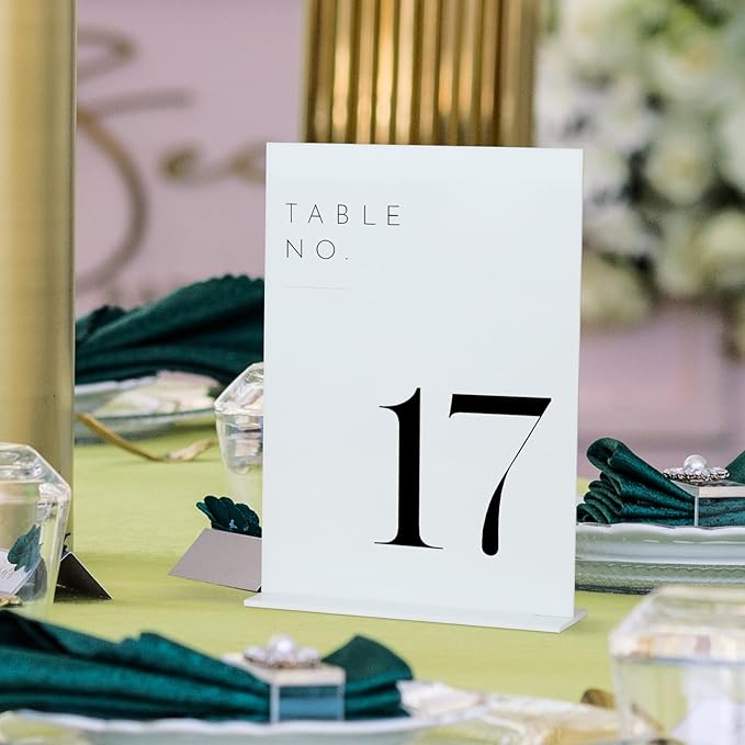 JINMURY White Wedding Table Numbers 1-20 - Image 5